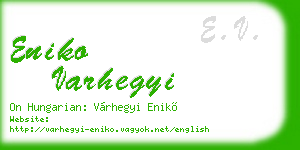eniko varhegyi business card